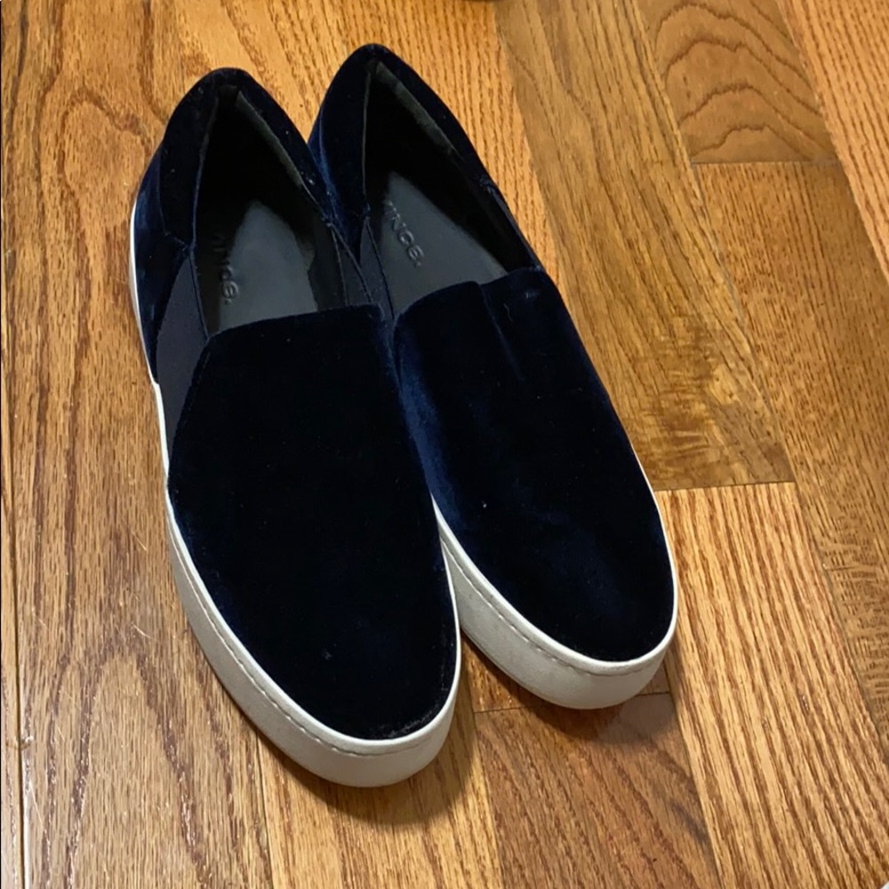 Vince Warren Velvet Platform Sneakers